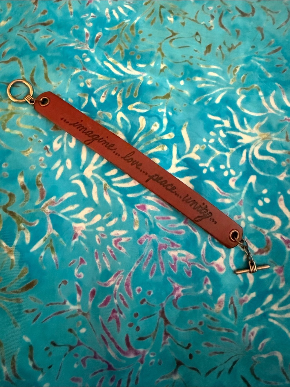 Leather Inspirational Bracelet - Brown
